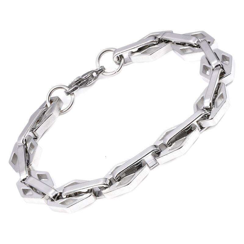 Fashion trend DIY handmade jewelry square stainless steel niche emperor men's and women's bracelet