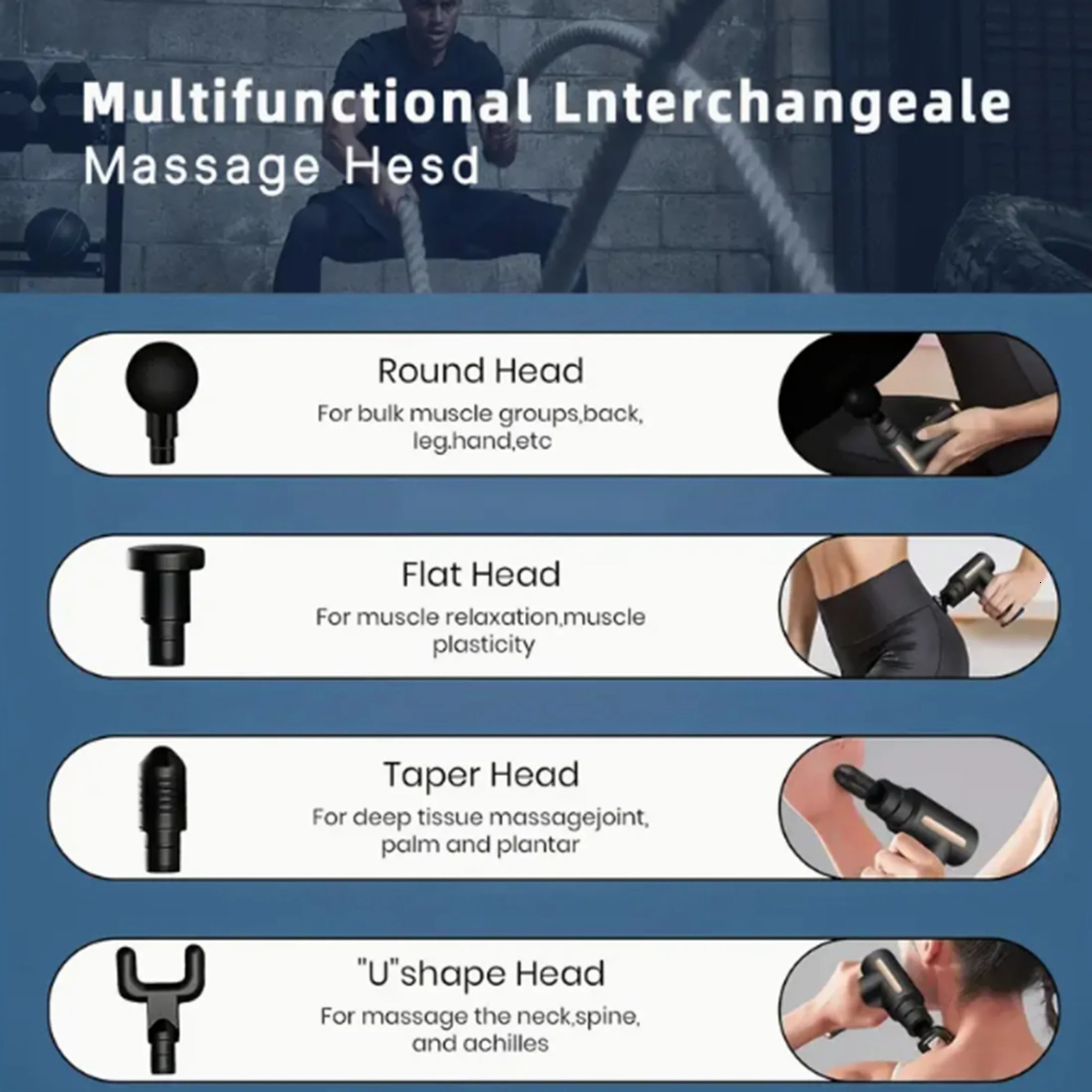 1pc Premium Massage Gun - Quiet Noise Reduction Multiple Speed Settings for Myofascial Release and Muscle Recovery 250409