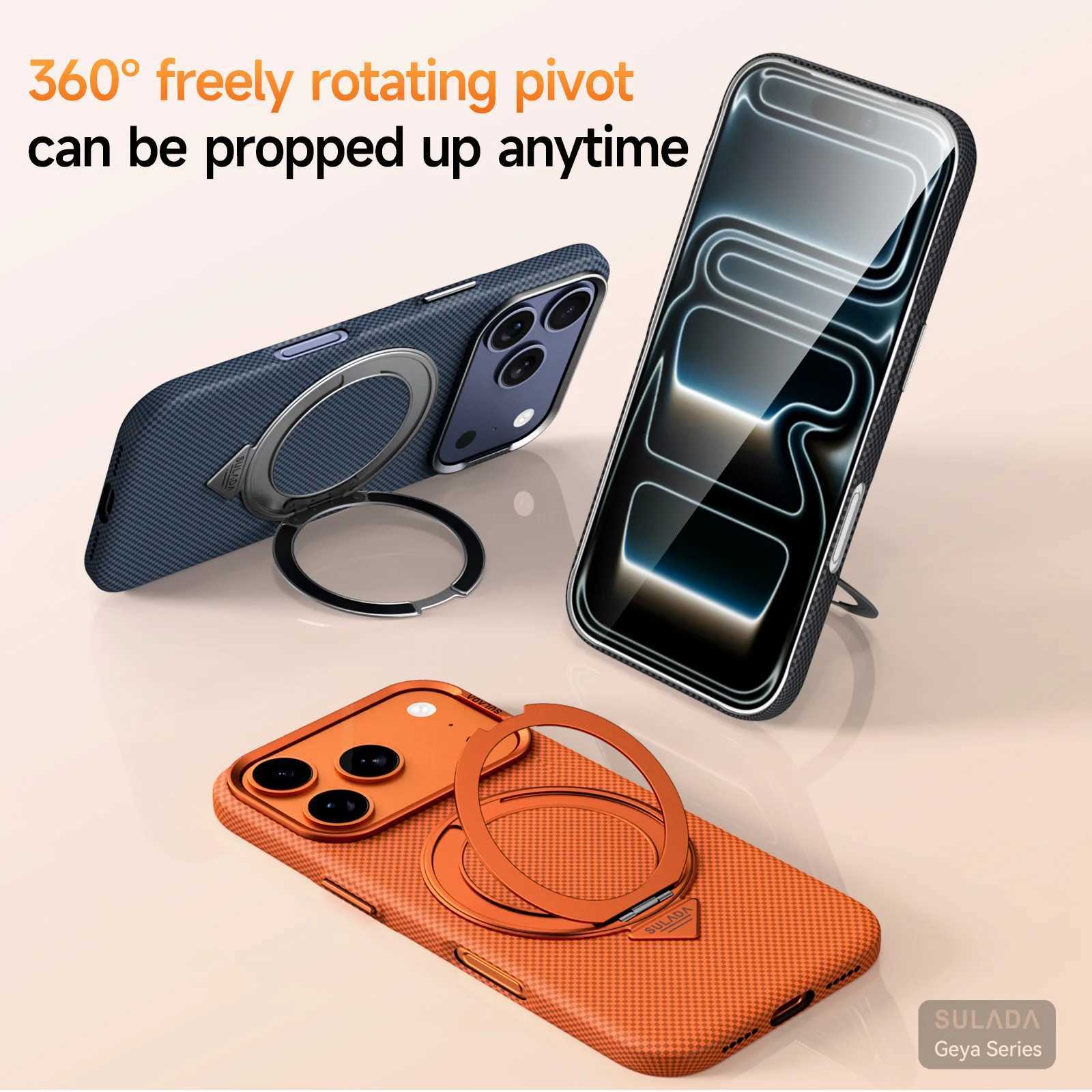 Magnetic Stand For Iphone 17 Pro Max / 17 Pro / 17 Case Wireless Charging For 16 Pro Max Ultra Thin Pc Hard Cover J251202