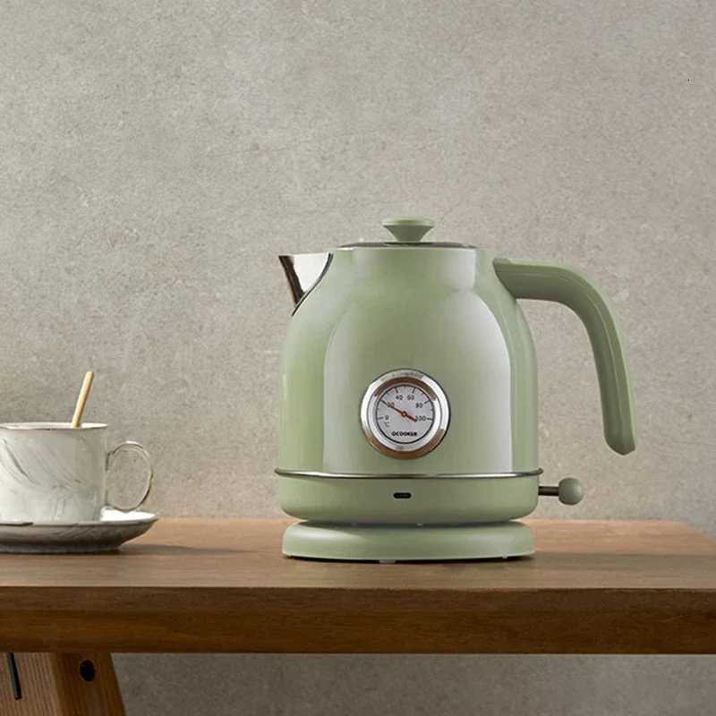 220V Retro Thermometer Electric Kettle Household Integrated Kettle 304 Stainless Steel Rice White 17L large Capacity Y251114