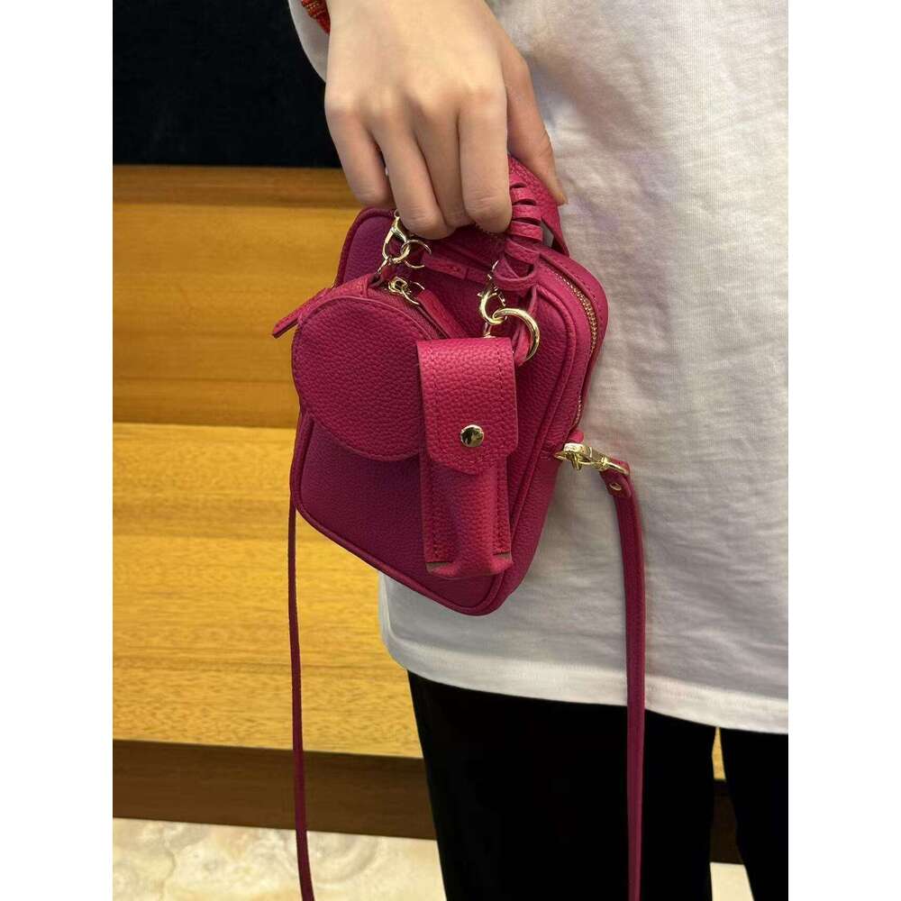 Mm Women's Bags Top Layer Cowhide New Mobile Phone Diagonal Cross Women's Versatile Casual Square Genuine Leather Change Small Bag