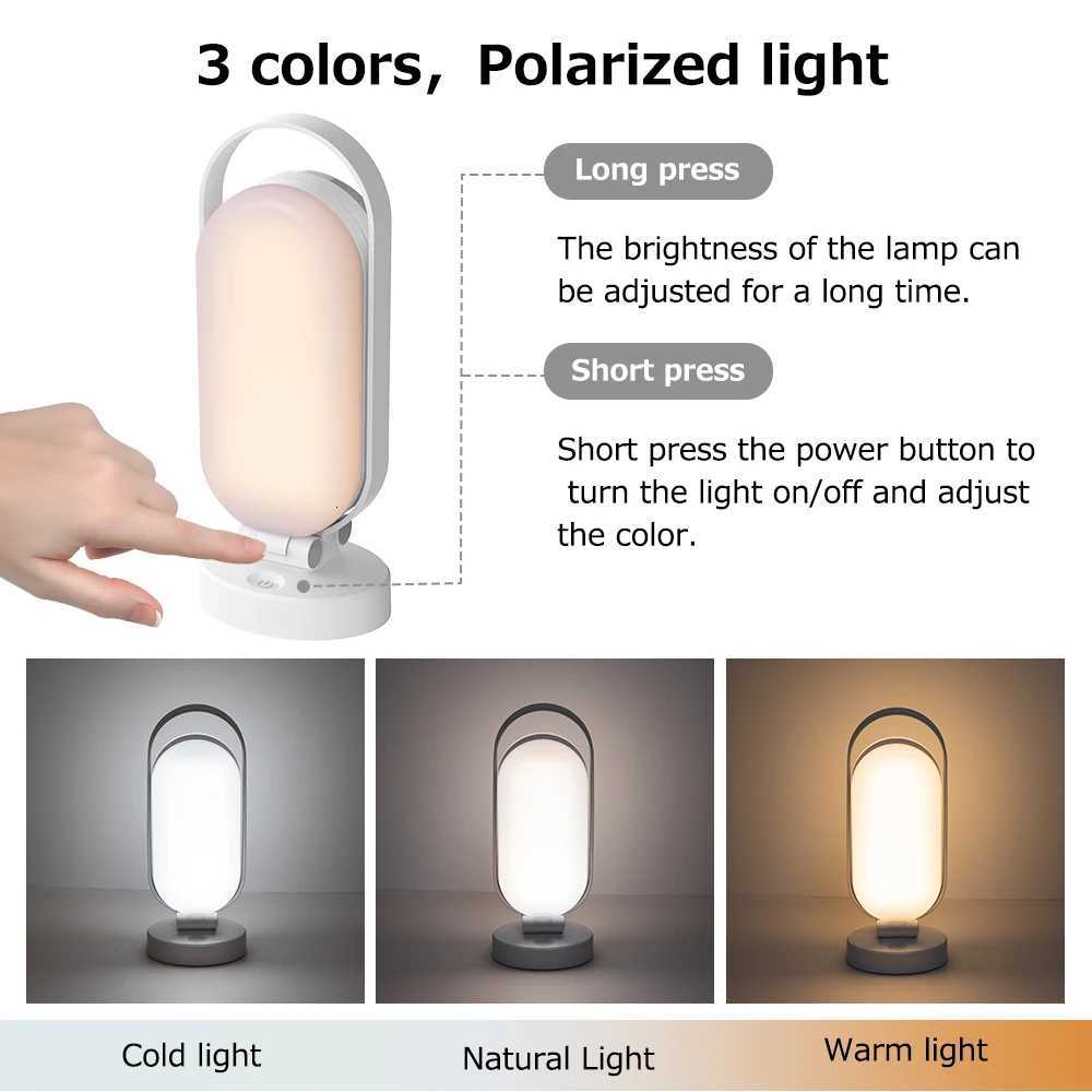 Outdoor light Solar charging Tri color dimming180 Foldable Portable handheld light Outdoor camping lights M251115