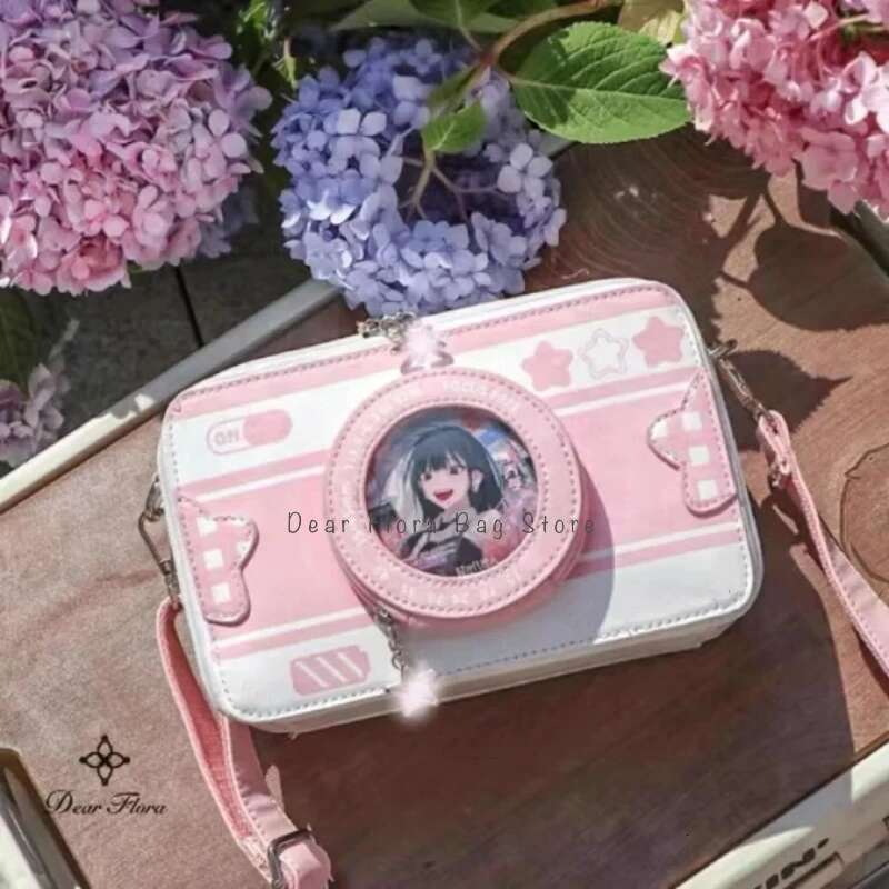 New Design Small Camera Ita Fashionable Cute Girl Transparent DIY Cosplay Shoulder Bags Street Trend Messenger Crossbody Bag