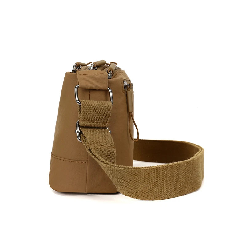 Womens waterproof nylon multi-layer cross body bag womens large capacity handbag wallet womens casual shoulder bag 250410