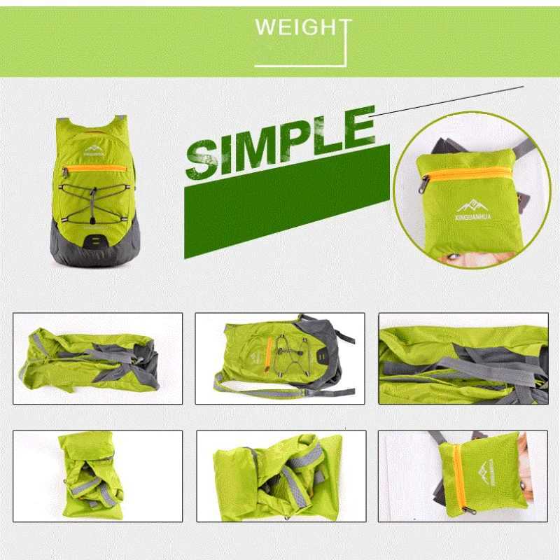 New Outdoor Ultra-light Folding Bag Mens and Womens Backpack Waterproof Skin Bag Outdoor Leisure Folding BackpackW251114