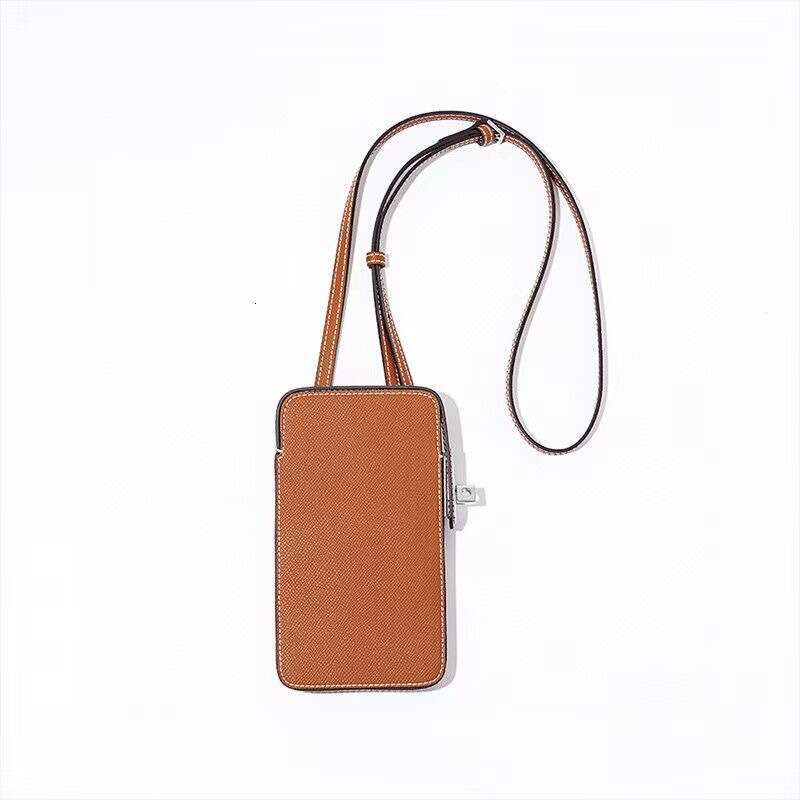 Mm Women's Bags Metal Buckle Phone Cowhide Crossbody Small High-End Texture Mini Women's Bag, Simple And Versatile Leather Backpack