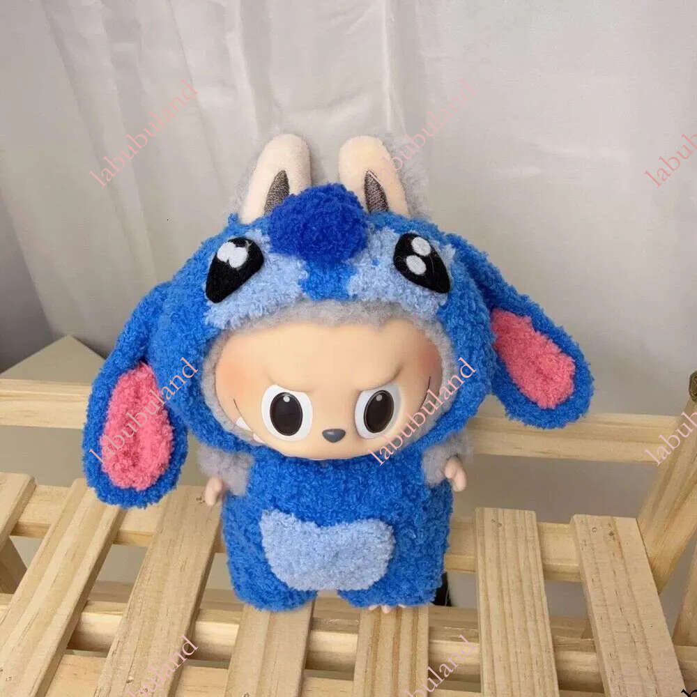 Second Generation Sitting Labubu Party Vinyl 17cm Stitch Doll Clothes