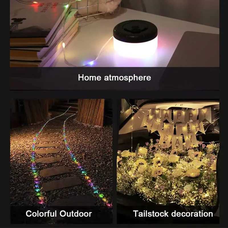 36LED Camping Lamp Strip Atmosphere 10Meter Length Waterproof Recyclable Light Belt Outdoor Garden Decoration Lamp for Tent Room M251115