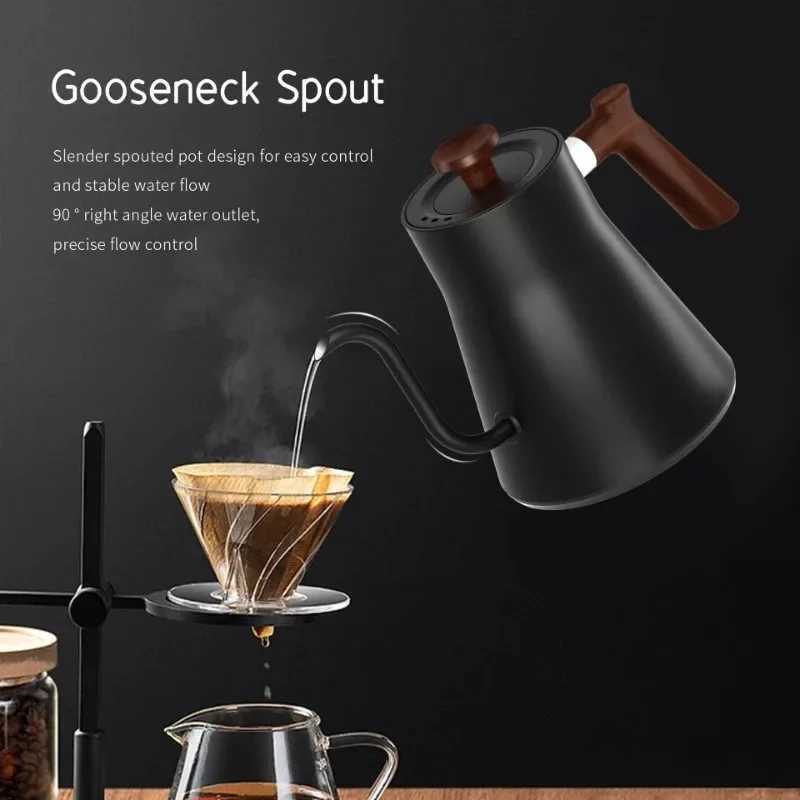 900ML Intelligent Constant Temperature Electric Kettle Hand Brewed Coffee Pot Gooseneck Pot Used for Brewing Milk Powder Y251114