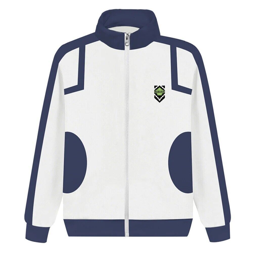 Zipper BLUE LOCK Sweatshirt Tops Coat Jacket Pants Trousers Tracksuits Sport Set