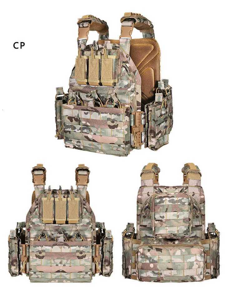 Yakeda Multifunctional Outdoor Tactical Vest CS Game Vest MOLLE Expansion Tactical Training Field Equipment Protection Plate XJ251114
