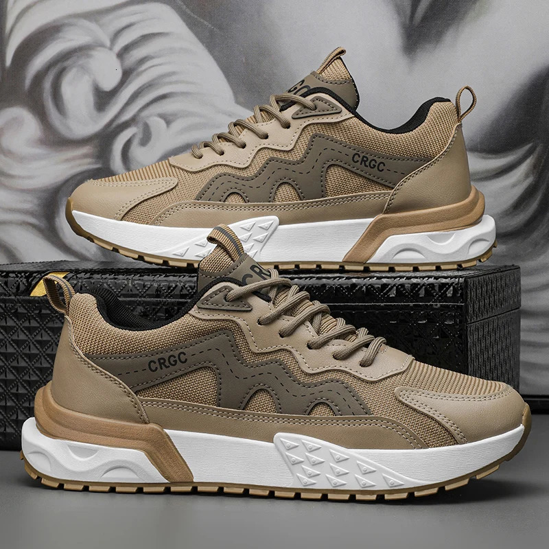 Mens running sports shoes thick soled youth casual board shoes mens fashionable board comfortable skateboard shoes outdoor walking shoes 250411