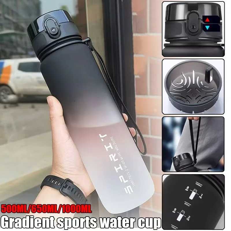1pc Leak-Proof Sports Water Bottle - Large Capacity Portable Durable for Gym Fitness Outdoor Activities-Food Grade MaterialW251114