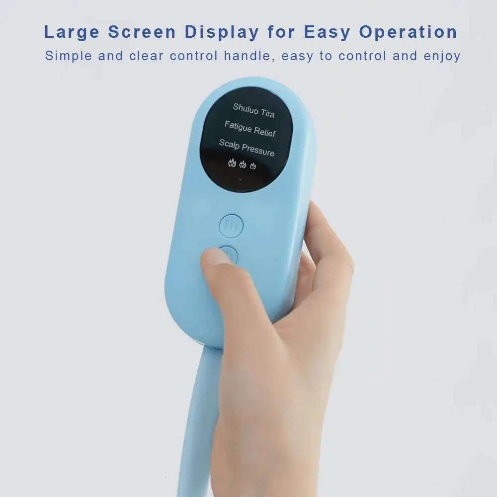 Jinkairui Sleep Aid Head Massager Airbag Wrapping Cap Scalp Massage Instrument with Air Compression Relaxation Rechargeable Use