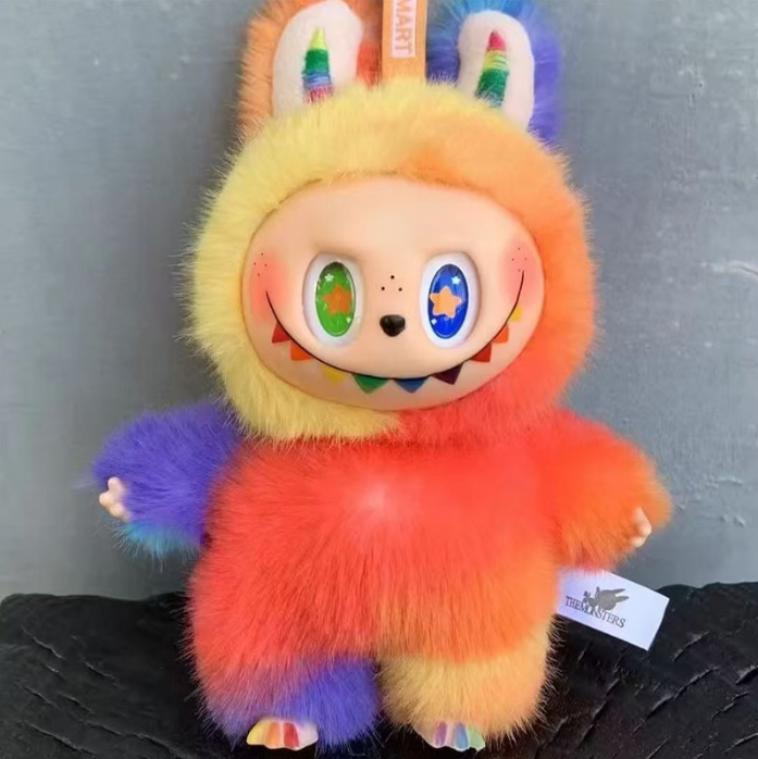 Top Quality Labubu Anime Character Chair Stuffed Plush Animals Series PVC Pendant Doll Model Monster Key chain Copy Toy Birthday Christmas - view 5