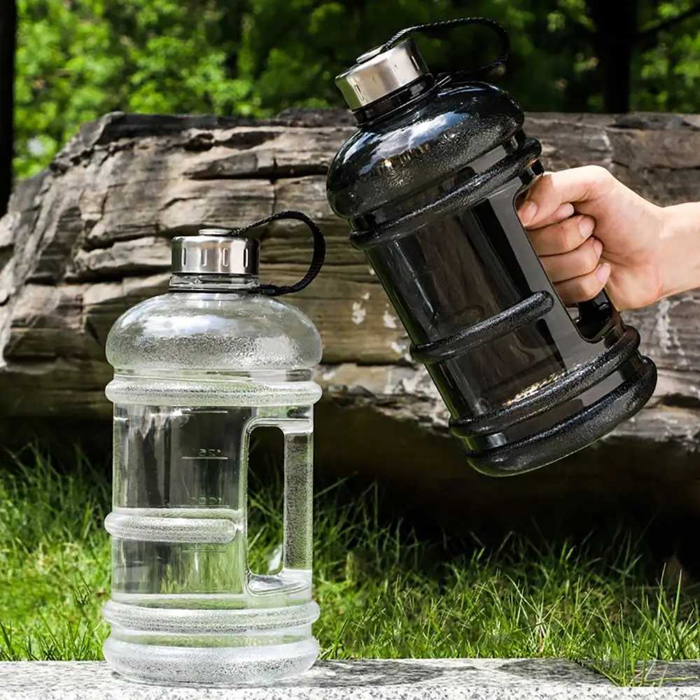 Training Sports Workout Drink Bottle 2L PETG Large Capacity Water Bottle Shaker Bottle With Handle Outdoor Gym Gallon BottleW251114