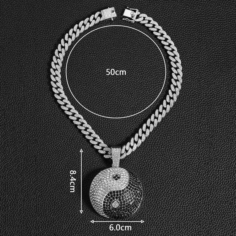 DHcollection Hip Hop Bagua Necklace Personality Chinese Style Yin Yang Tai Chi Male Pendant