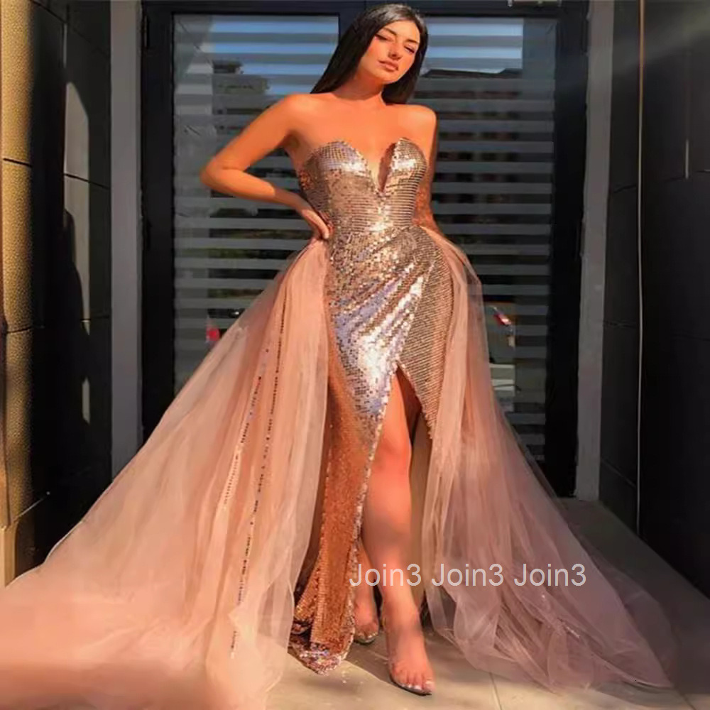 2025 Spring/summer New Womens Sexy Hot Stamped Chest Wrapped Split Dress Evening Dress