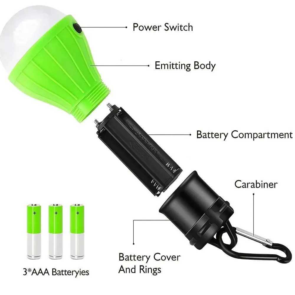 1pc Portable 3LED Outdoor Hanging Light - Perfect for Camping Emergency and Night Lighting M251115