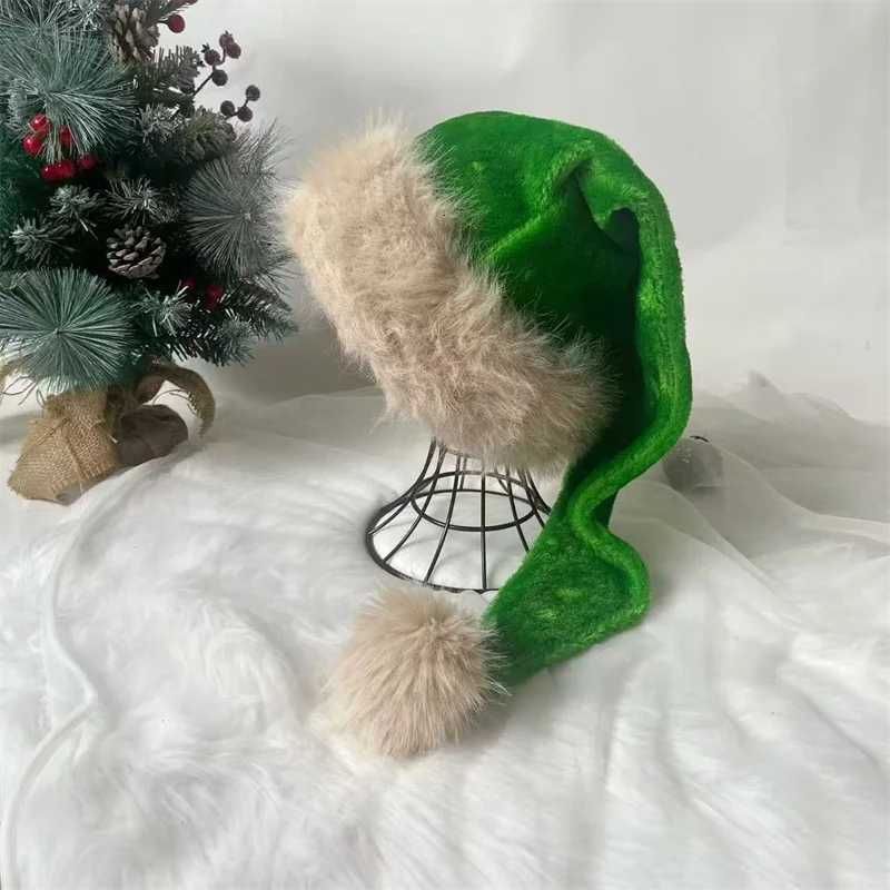 30x75cm Super Long Christmas Hats Soft Comfortable Velvet Christmas Hat Kids Adult Thickened Santa Claus Caps Mens and womens Y251115