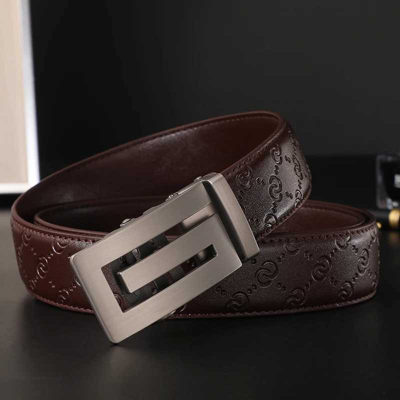 fashion belt Business Mens Genuine Leather Male Luxury Brand Alloy Metal Buckle Designer Belts men Waist Strap Belt for Jeans
