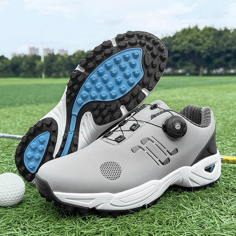 Professional large-sized outdoor leather golf shoes suitable for both men and women black and white mens flat walking sports shoes 250411