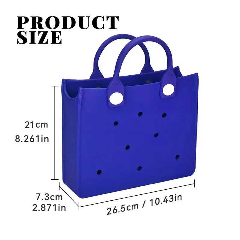 2024 INS Cute Beach Hole Bag EVA Waterproof Durable Handbag Slide Phone Storage Bag Childrens Swimming Shopping Bag W250415