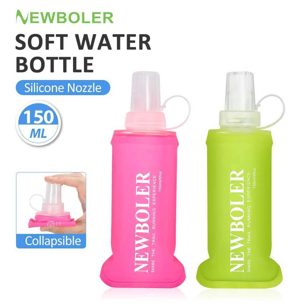 NEWBOLER TPU Outdoor Sport Bottle Folding Soft Flask Drink Portable Water Bottle for Running Camping Hiking Fitness Water BagW251114