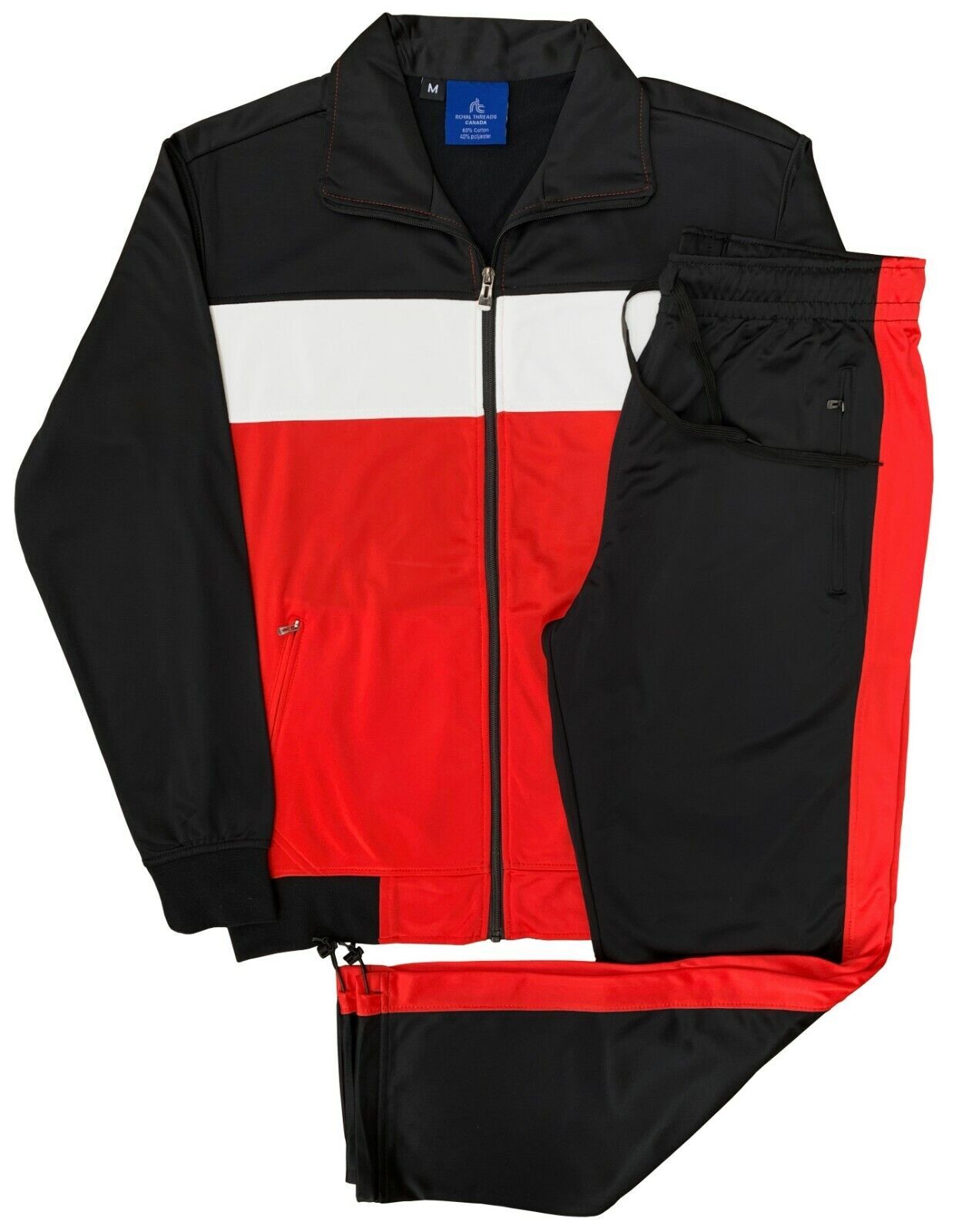2-piece Men's CoraleBlock Full Tracksuit Zip up Jacket & Track pant Outfit &