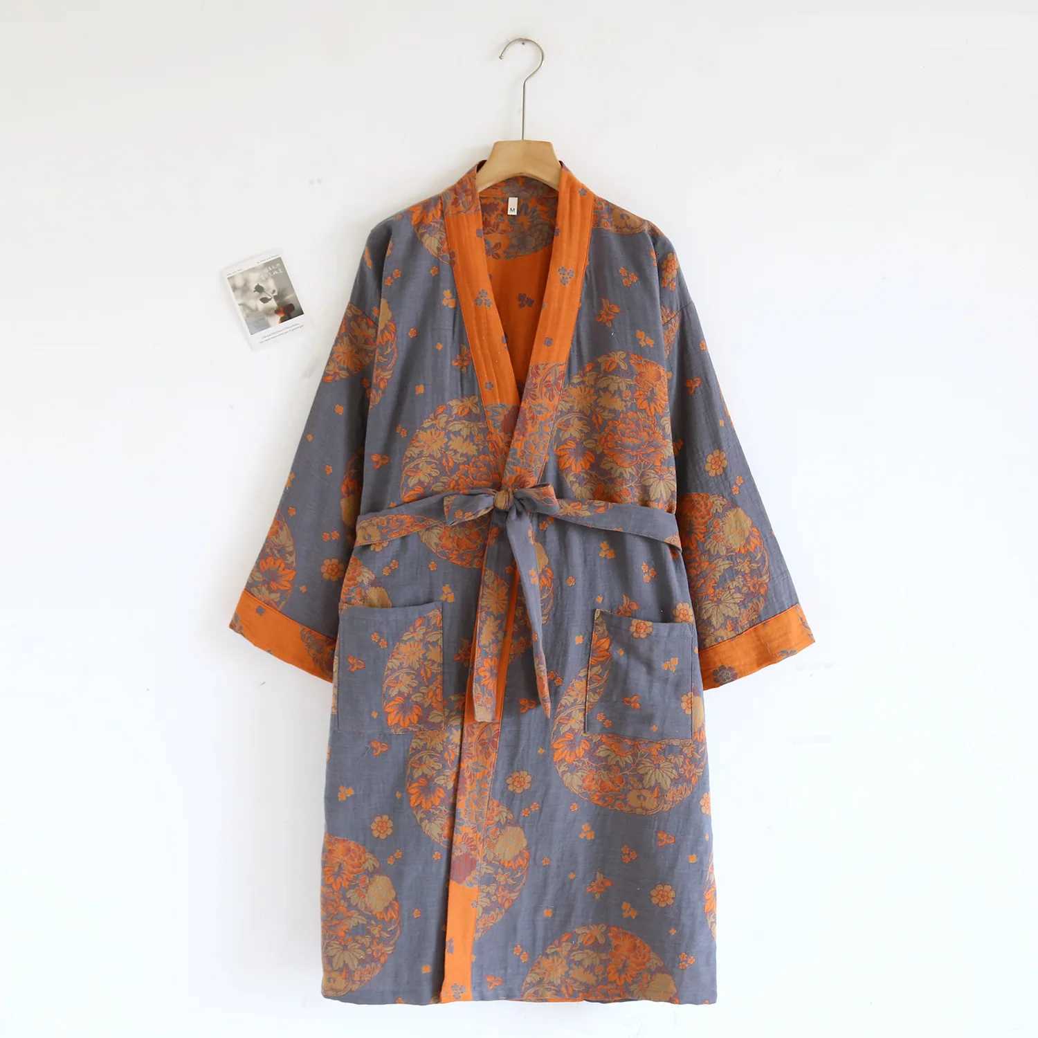 100 Cotton Wedding Dress New Vintage Spring Autumn Sleepwear Robe For Women Loose Casual Home Wear Bathrobe Shower Kimono C251115
