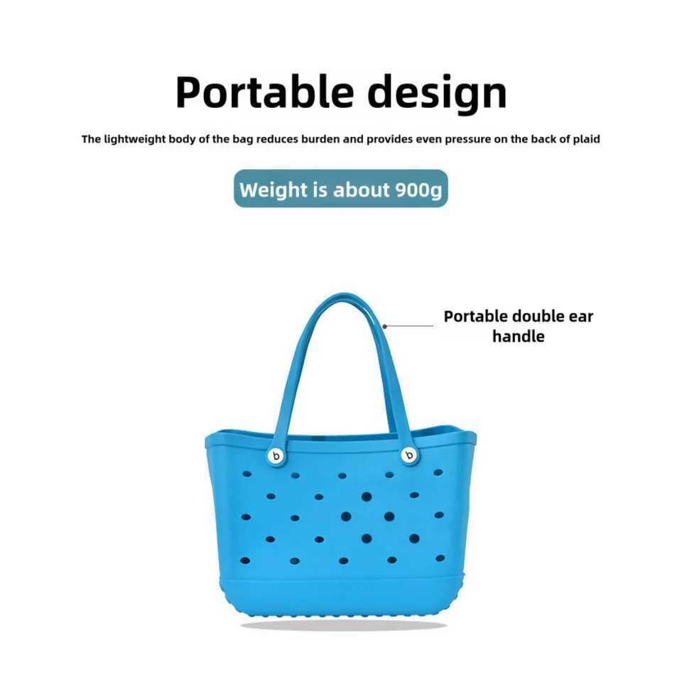 EVA Burger Bag Portable Womens Shopping Handbag Waterproof Wearable Makeup Basket Picnic Makeup Travel Storage Burger Beach Bag W250415