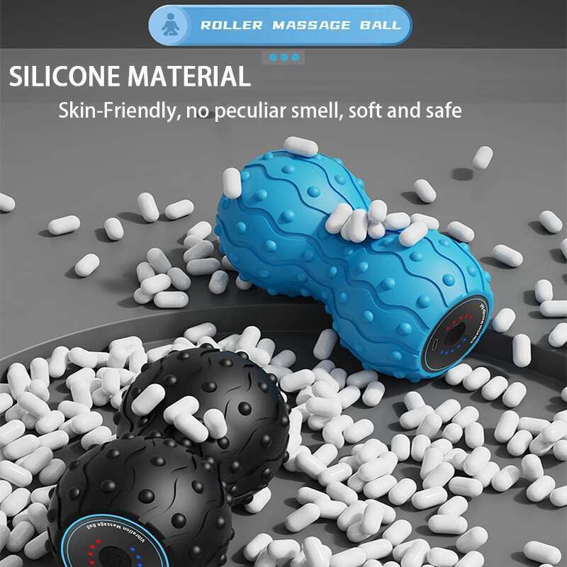 Smart Vibrating Peanut Portable Rechargeable Body Muscle Relaxation Neck Back Foot Massage Fascia Yoga Ball