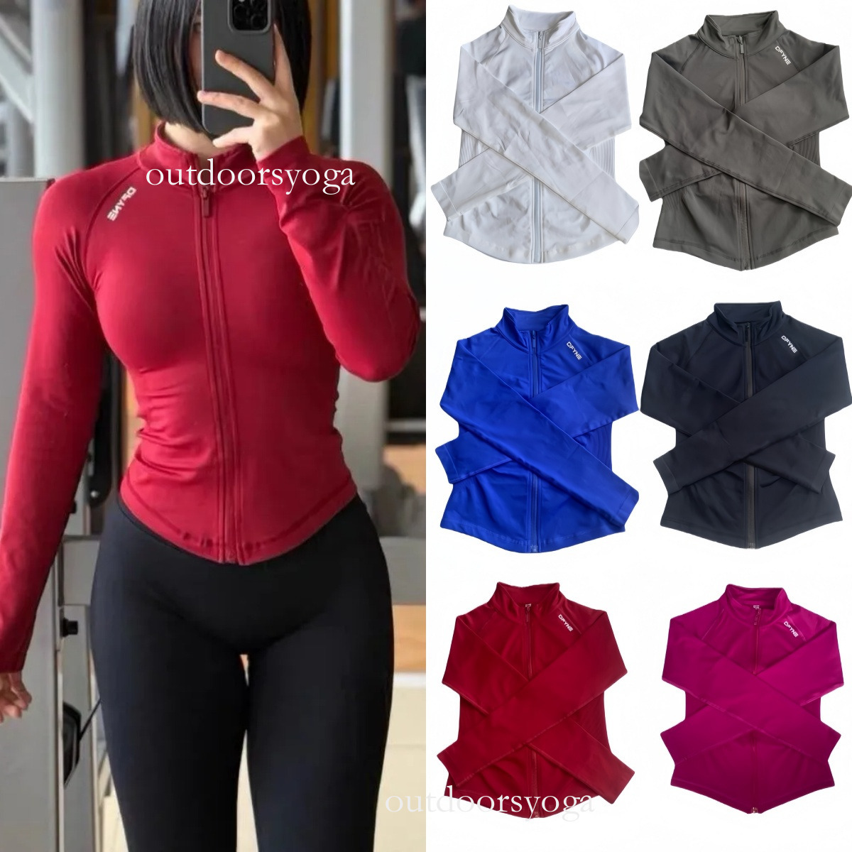 News Yoga Dfynes Jacket For Women Seamless Zipper Top Quick Drying Sports Yoga Wear Fitness Running Jacket Jacket Running Yoga Jacket 3Cf