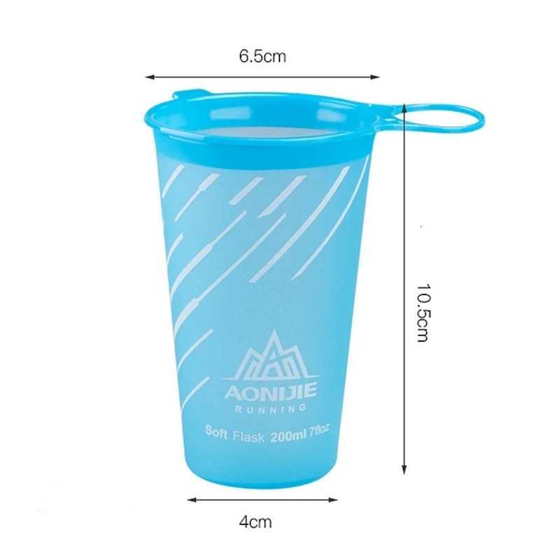 AONIJIE 200ML Sports Water Bottle Running Soft Water Cup Drinking Bottle Fold Portable Marathon Running Cycling Gym Water BottleW251114