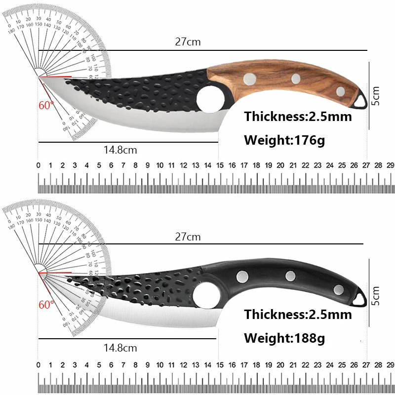 6 inch Boning Knife Handmade Forged Cleaver Chef Knives Butcher Kitchen Knife Full Tang Handle Fishing Knife Gift Knife Cover 250410