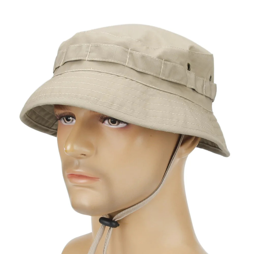 Camouflage Boonie Hat Outdoor Hiking Fishing Hunting Camouflage Bucket Hat Set Travel Summer Beach Hat Men and Women 250409