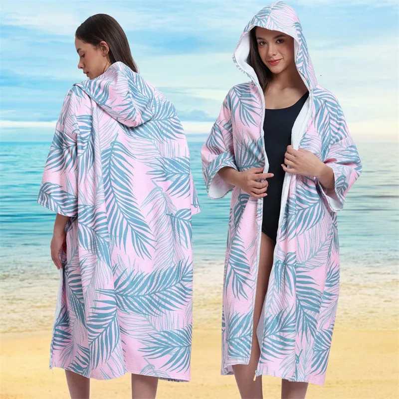 Beach bathrobe Cape surf poncho adult men hooded Quick drying bath towel for outdoor sandbeach from China C251115