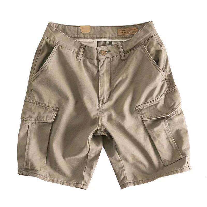 Summer trendy workwear shorts, loose fitting and worn-out casual capris, men's outerwear fashion shorts