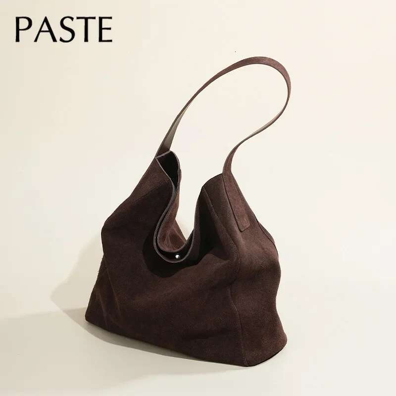 Customized for Individuals Large Capacity Winter Tote High Class Matte Suede Wool Women Handbag Coffee Kakhi Travel Shoulder Bag