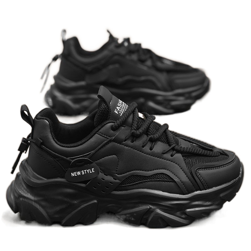 Men's Summer Breathable New Casual Black Sports Mesh Platform Daddy Work Labor Protection Shoes