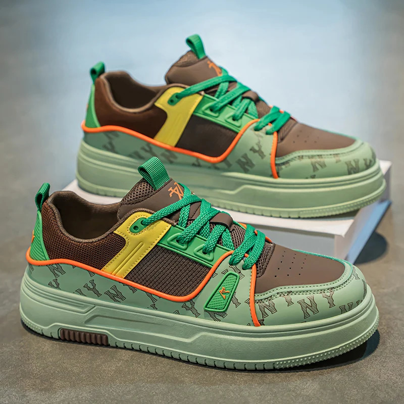 Skateboard mens shoes casual sports shoes leather tennis summer sports outdoor running hiking platform Loafers 250411