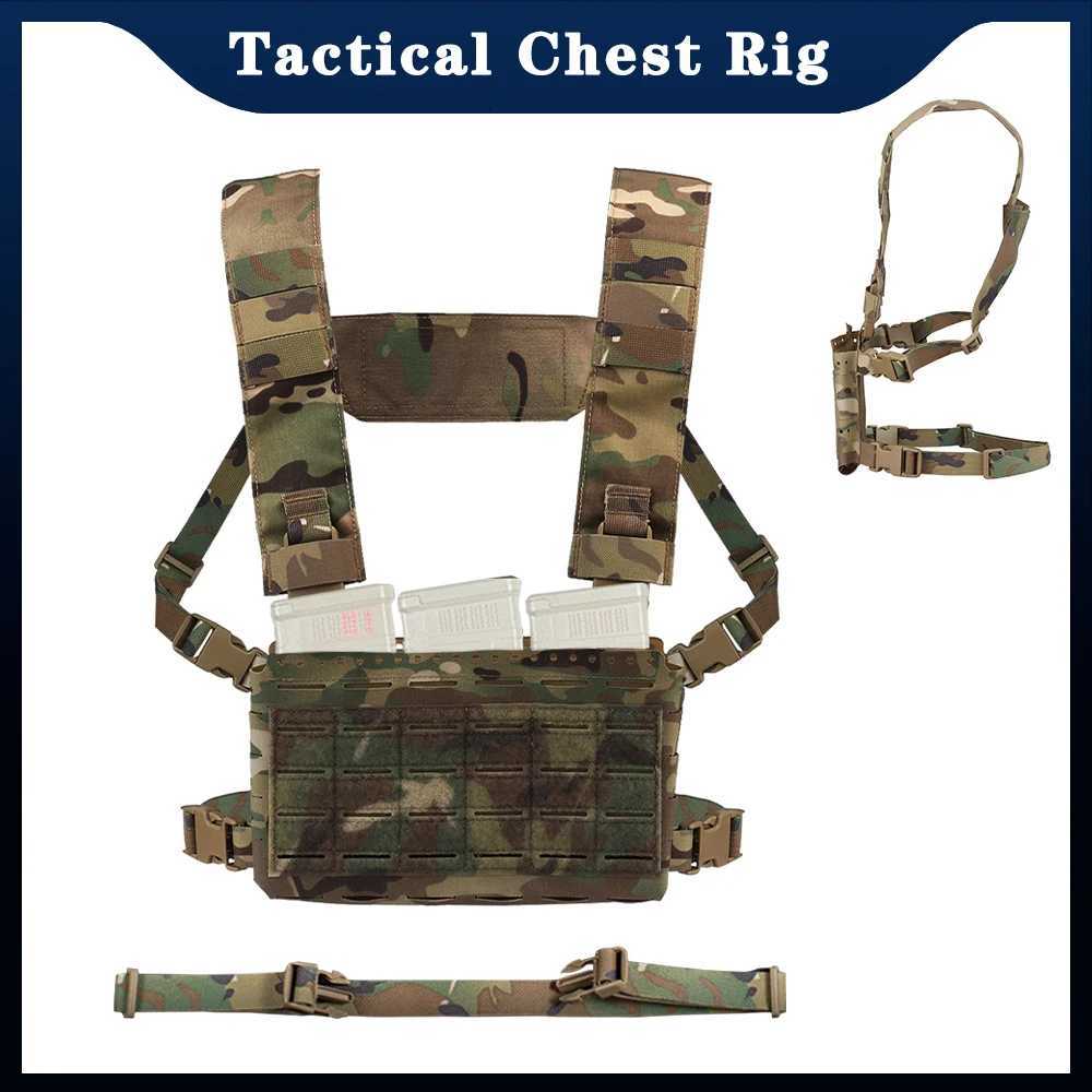 5.56 Triple Elastic Mag Pouch Tactical Chest Rig Vest Hunting Tactical Plate Carrier Vest Bag Front Plate Extension Kit XJ250730XJ251114