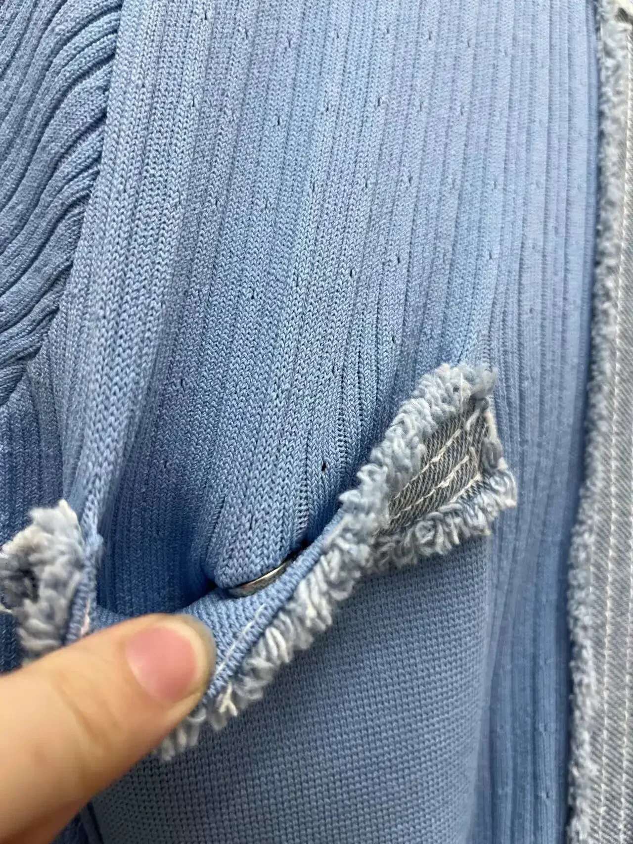 Denim Patchwork Or Length Women's 2024 Spring Slim Knitted Elegant Evening Birthday Party Maxi Dress 5230473