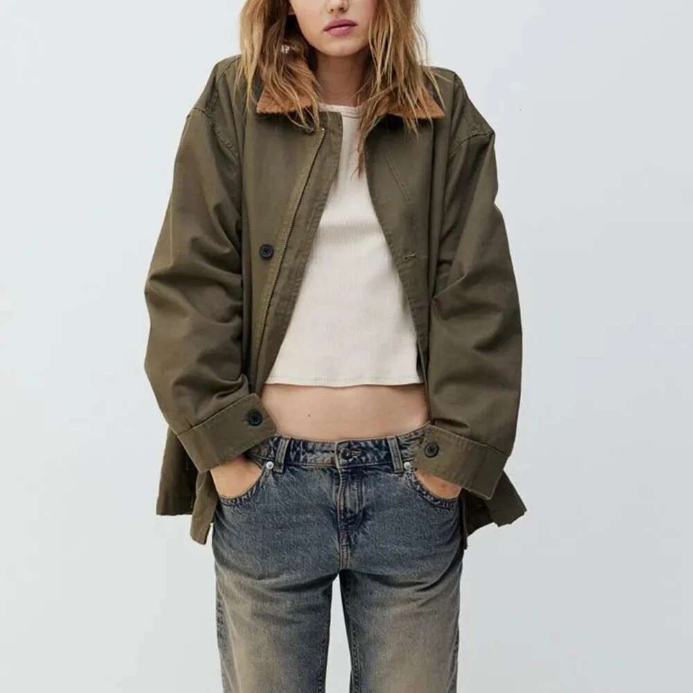 Designer Clothes TWOTWINSTYLE Solid Spliced Pockets Minimalist Jackets For Women Lapel Long Sleeve Patchwork Buttons Casual Coat Female Fashion