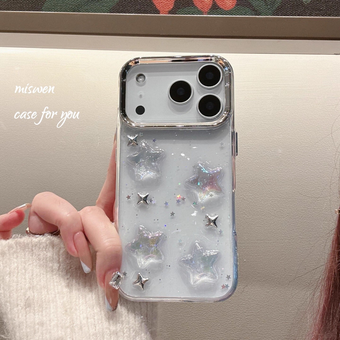 Pentagram Transparent Phone Case Compatible with iPhone 17 Pro Max High-End vogue protective case iPhone 16/15