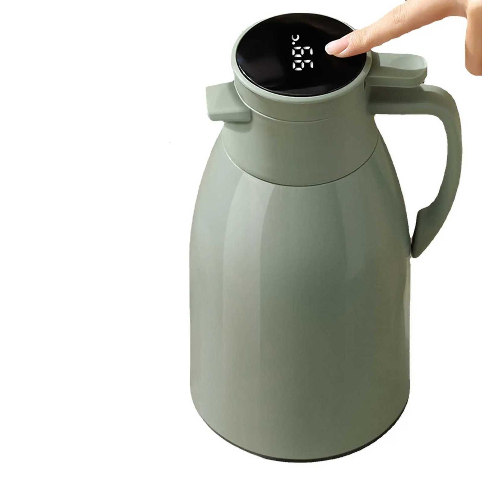 Kitchen Thermal Kettle Household Digital Display Coffee1/13/2L Thermos Glass Liner Vacuum Flasks Large Capacity Water Bottle Y251114