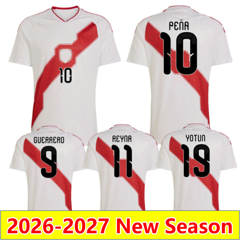 2026 Peru soccer jerseys 26 27 home away PENA football shirt GUERRERO TAPIA CARTAGENA maillots de futol NORIEGA LAPADULA REYNA camesitas de foot men kids uniforms