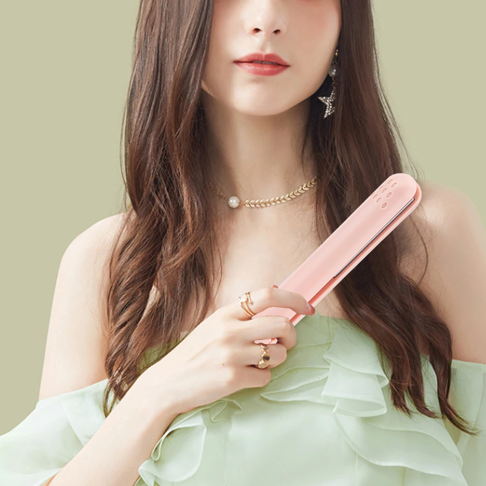 Portable Hair Straightener Curling Iron Curling And Straightened Dual-use Splint Straightening Type-C chargeing Styling Tools 250415