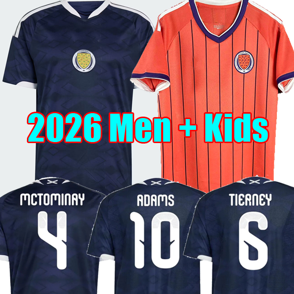 2026 scotland football shirt Soccer Jerseys ROBERTSON McTominay McGREGOR SHANKLAND MCGREGOR Home maillot goalkeeper men kids kits sets Training