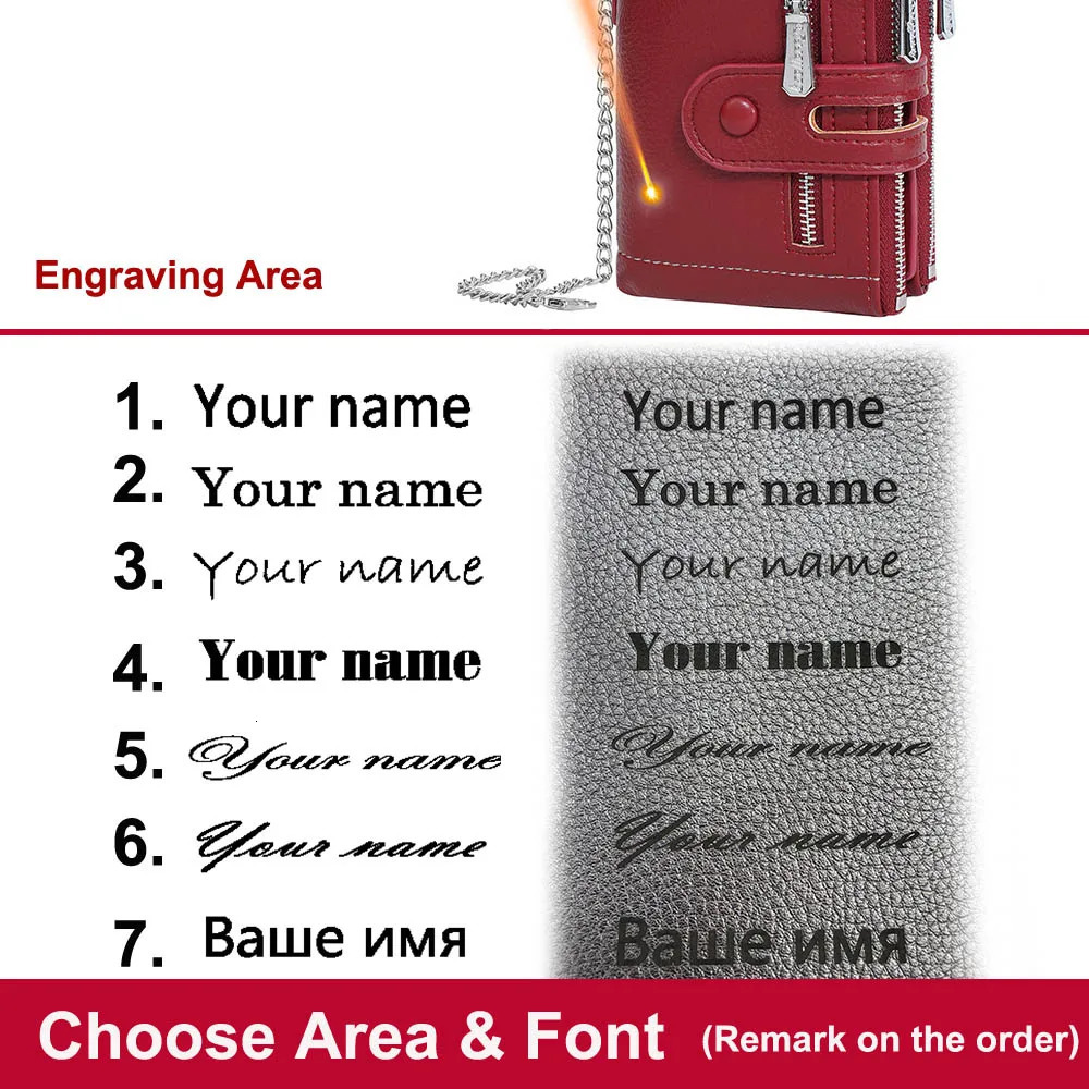 Baellerry Large Capacity Womens Wallet Name Carving Short Card Clip Womens Wallet Double Zipper Coin Bag Womens Wallet 250410